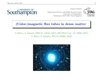 (Color-)magnetic flux tubes in dense matter  A. Haber, A. Schmitt, PRD 95, 116016 (2017); EPJ Web