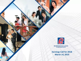 Earnings Call for 2018  March 14, 2019  51  72  LIFESTYLE CENTERS  RESIDENTIAL BUILDINGS  (from 68