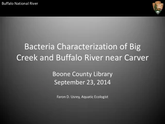 Creek and Buffalo River near Carver  Boone County Library  September 23, 2014  Faron D. Usrey,