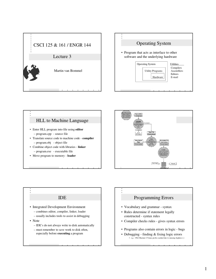 operating system csci 125 161 engr 144