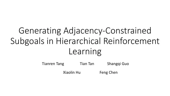 subgoals in hierarchical reinforcement