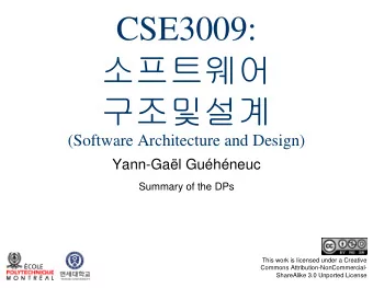 CSE3009:      (Software Architecture and Design)  Yann-Gal