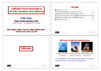 Ariane 5.01 failure  Patriot failure  Mars orbiter loss  (overflow)  (float rounding)  (unit error)
