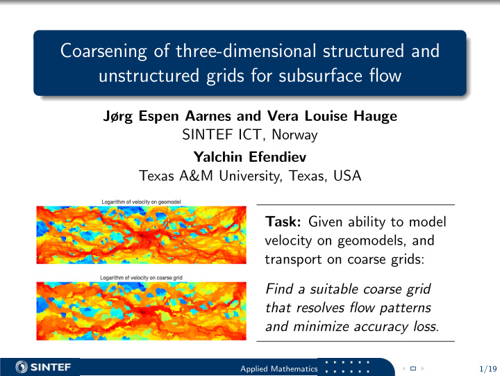 coarsening of three dimensional structured and