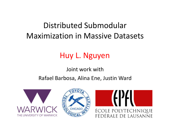 distributed submodular maximization in massive datasets