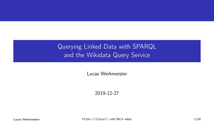 querying linked data with sparql and the wikidata query