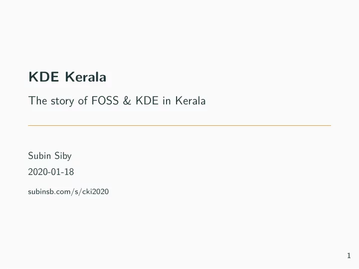 kde kerala
