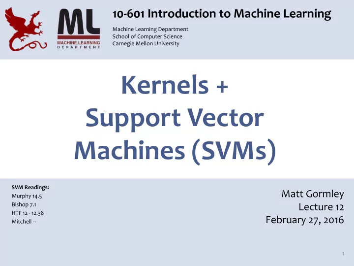 kernels support vector machines svms