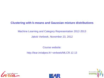 Clustering with k-means and Gaussian mixture distributions  Machine Learning and Category