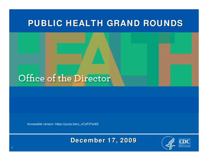 public health grand rounds public health grand rounds