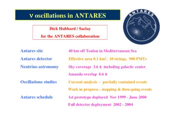 Dick Hubbard / Saclay  for the ANTARES collaboration  time calibration  LED beacon  Antares