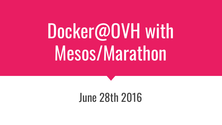 docker ovh with mesos marathon