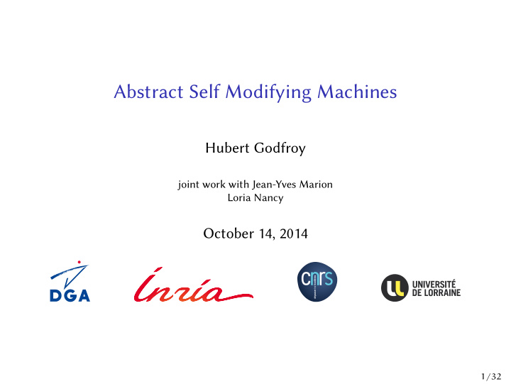 abstract self modifying machines