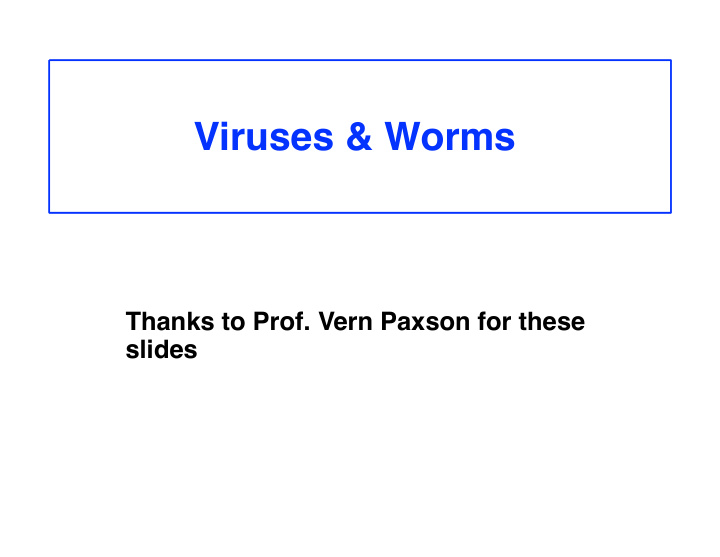 viruses worms