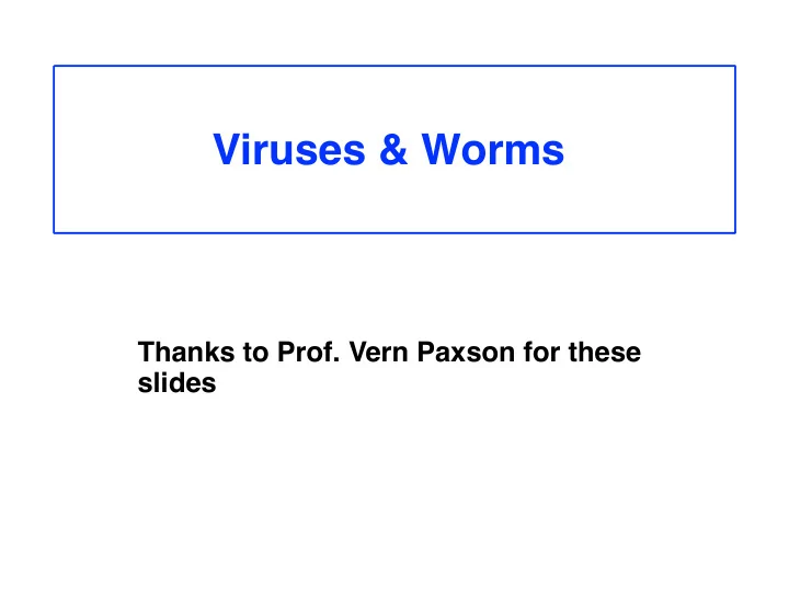 viruses worms