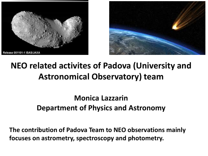 neo related activites of padova university and