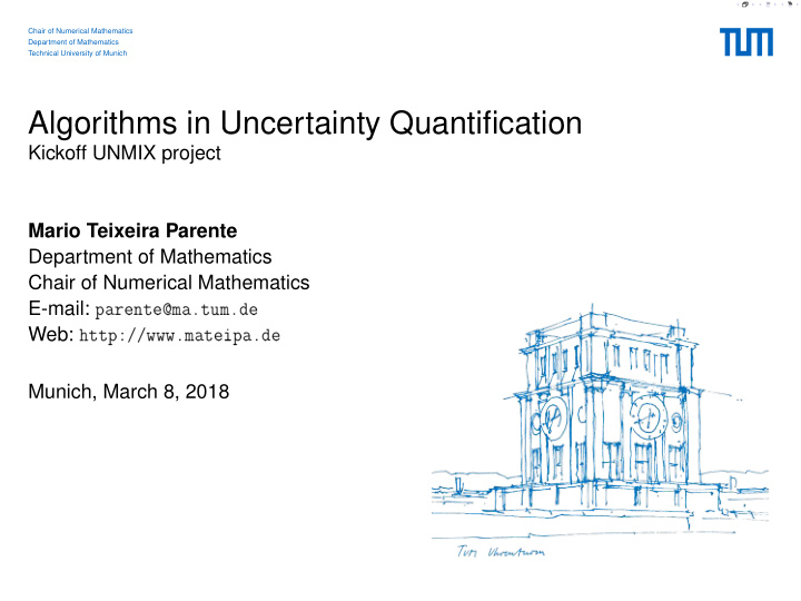 algorithms in uncertainty quantification