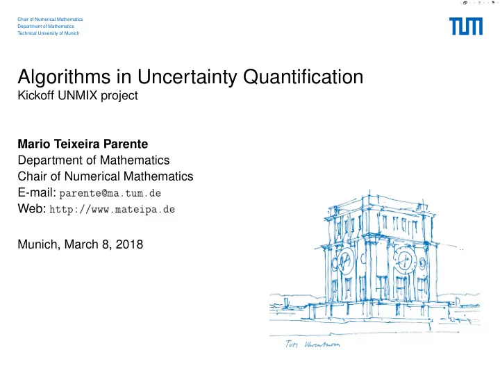 algorithms in uncertainty quantification