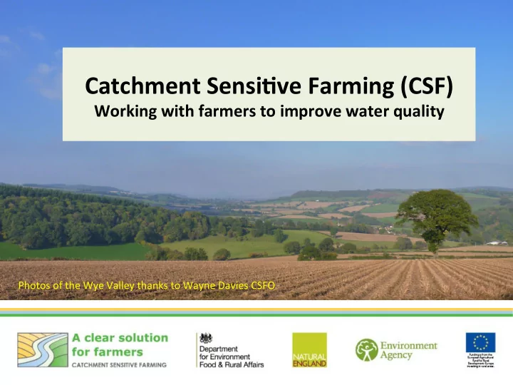 catchment sensi ve farming csf
