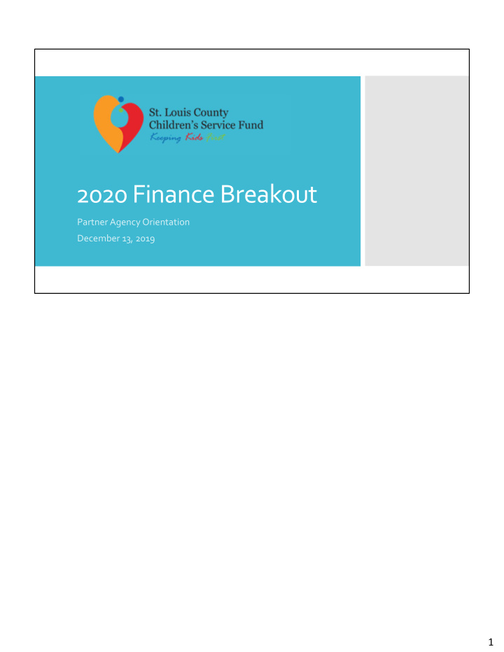 2020 finance breakout