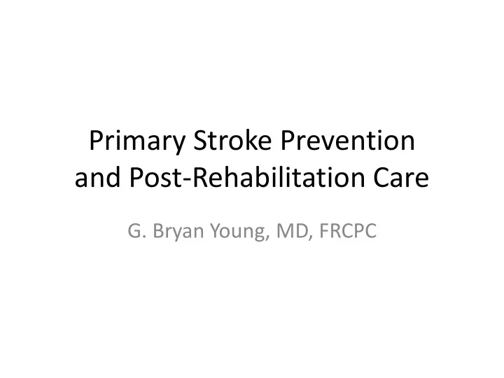 and post rehabilitation care