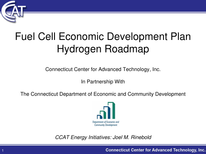 fuel cell economic development plan hydrogen roadmap
