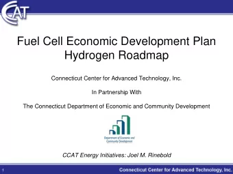 Fuel Cell Economic Development Plan  Hydrogen Roadmap  Connecticut Center for Advanced Technology,