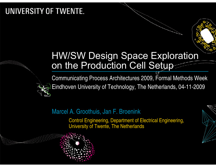 hw sw design space exploration on the production cell
