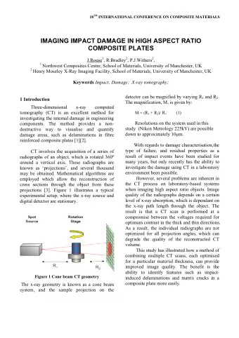 IMAGING IMPACT DAMAGE IN HIGH ASPECT RATIO  COMPOSITE PLATES J.Rouse 1 , R.Bradley 2 , P.J.Withers