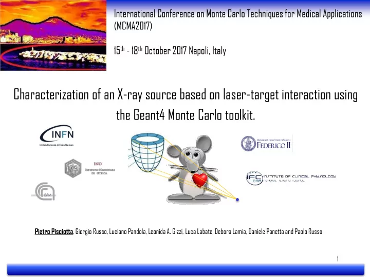 characterization of an x ray source based on laser target