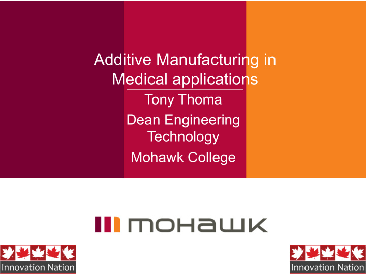 additive manufacturing in medical applications