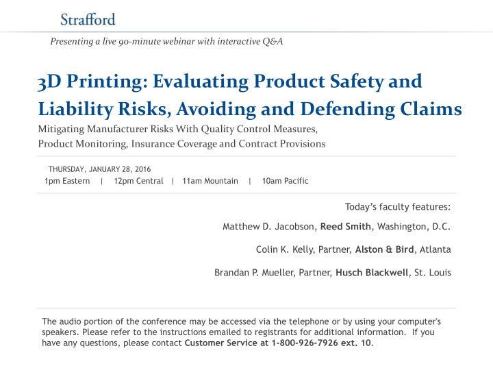 3d printing evaluating product safety and liability risks