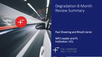 Review Summary  Paul  l Sh  Sheari  ring and Rhodri  i Je  Jervi  vis  WP2 Leader  r and PL  In