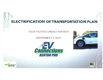 AGENDA ' Why are we here? ' Electrification Plan - Substitute House Bill l5 l2 o Quiz - EV