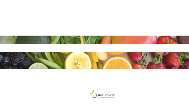 traceability of a breakthrough food science technology