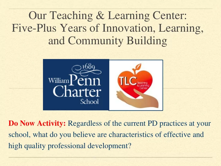 our teaching amp learning center five plus years of