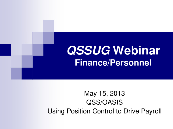 qssug webinar