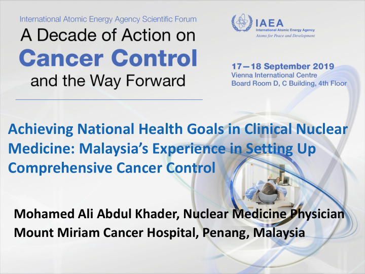 achieving national health goals in clinical nuclear