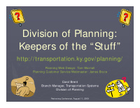 division of planning keepers of the stuff