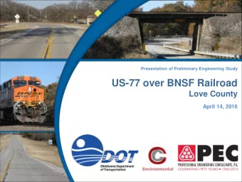 US-77 over BNSF Railroad  Love County  April 14, 2016  Me  Meet  eting  ing Ag  Agen  enda  da