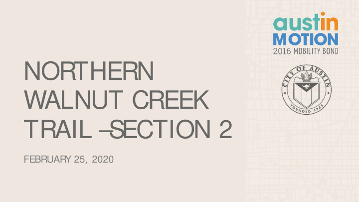 northern walnut creek trail s ection 2