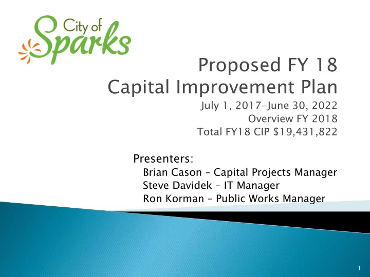 capital improvement plan