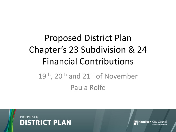 proposed district plan chapter s 23 subdivision amp 24
