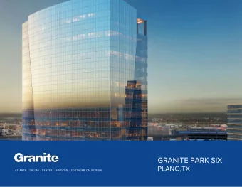 GRAN  ANITE P  TE PAR  ARK SIX  PLANO,  O,TX  TX  ATLANTA  DALLAS  DENVER  HOUSTON