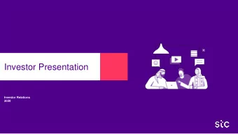 Investor Presentation  Investor Relations  2020  Investor Presentation 2020 | stc group  Index  3