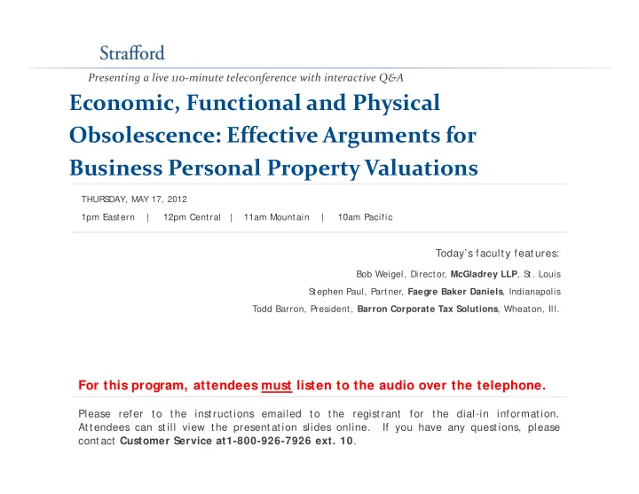 economic functional and physical obsolescence effective