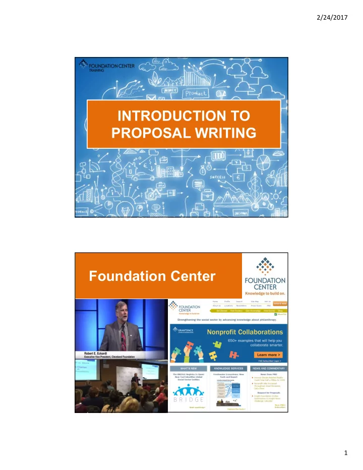 introduction to proposal writing foundation center