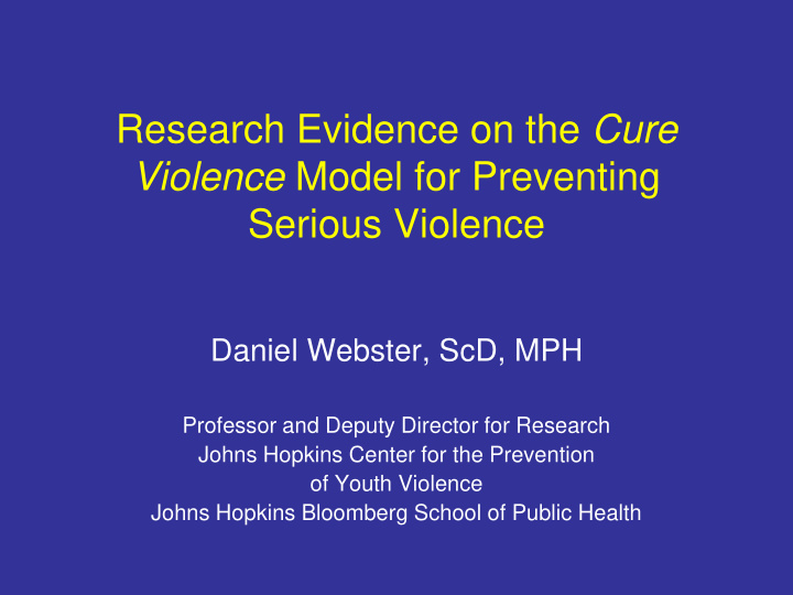 research evidence on the cure