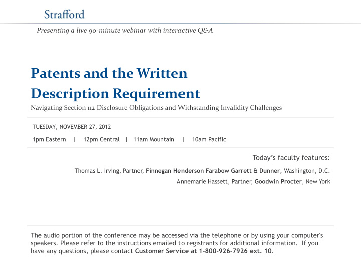 patents and the written description requirement
