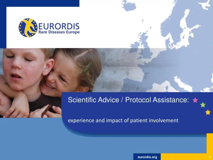scientific advice protocol assistance